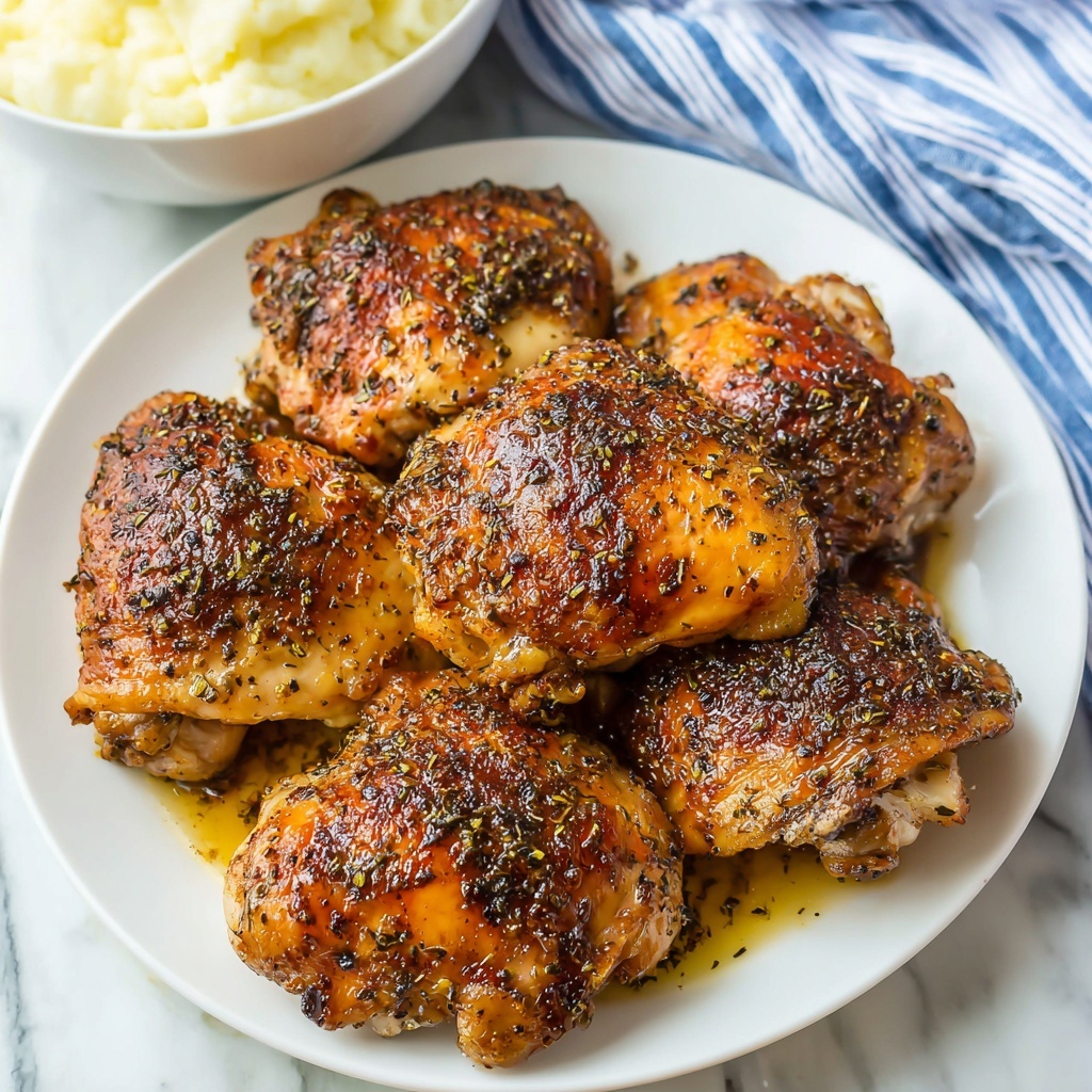 Garlic Parmesan Crispy Chicken Thighs Recipe - Recipe Image