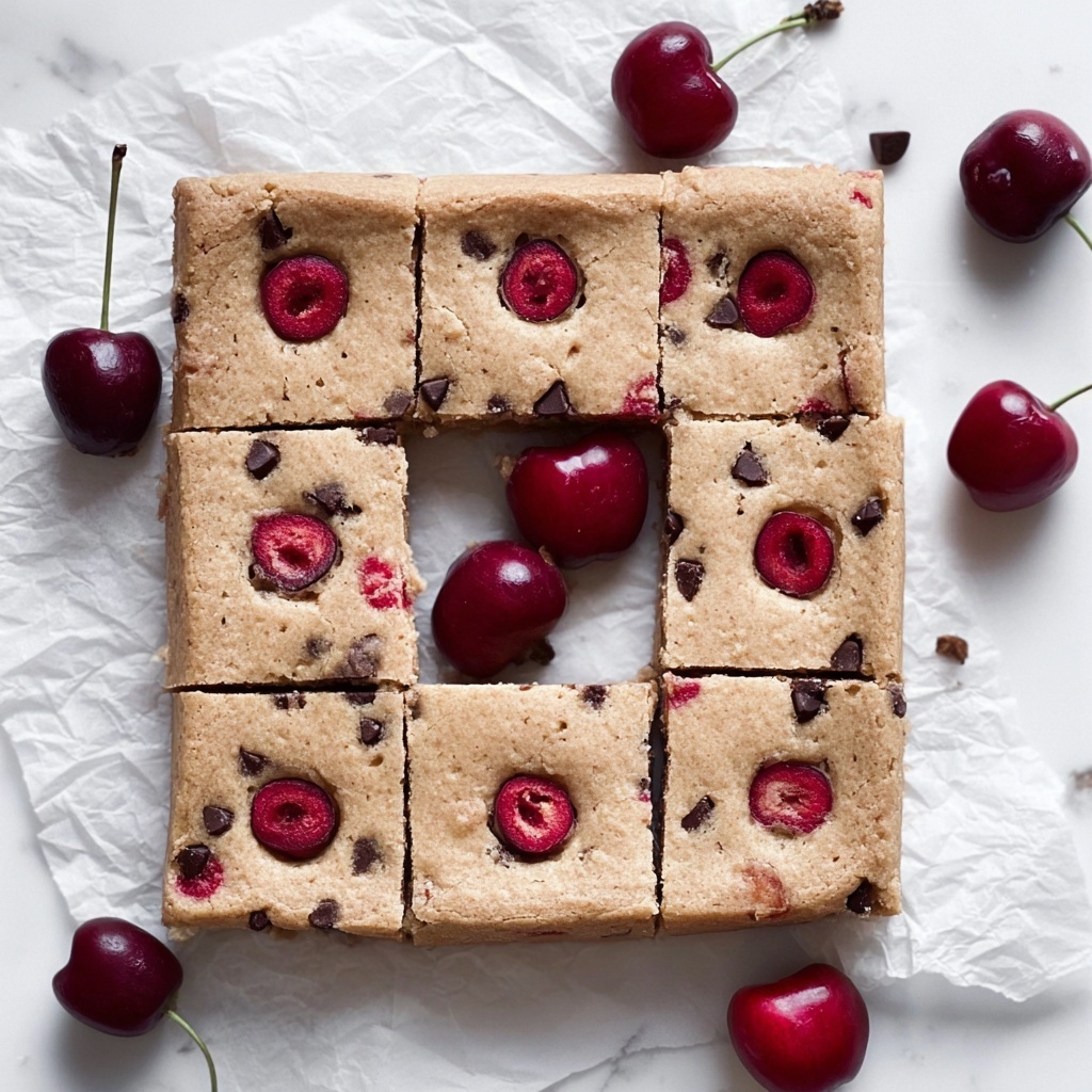 Cherry Chocolate Chip Blondies Recipe - Recipe Image