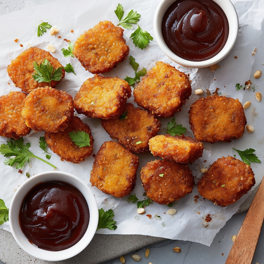 Crispy Chickpea Nuggets with BBQ Sauce Recipe - Recipe Image