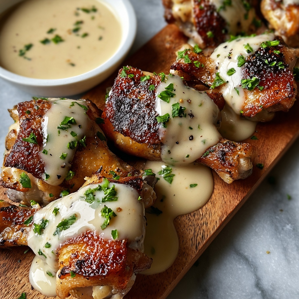 Alfredo Chicken Wings Recipe - Recipe Image