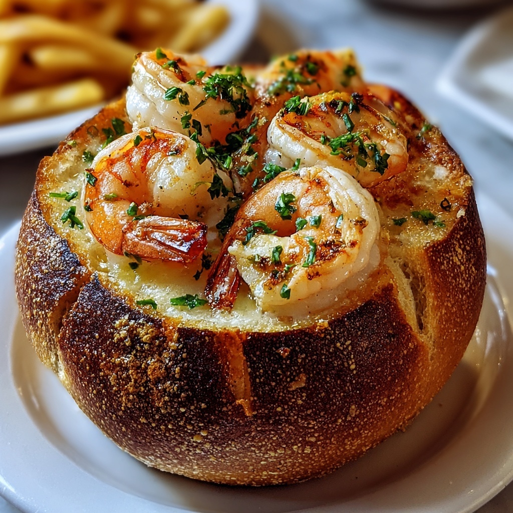 Stuffed Seafood Bread Bowl Recipe - Recipe Image