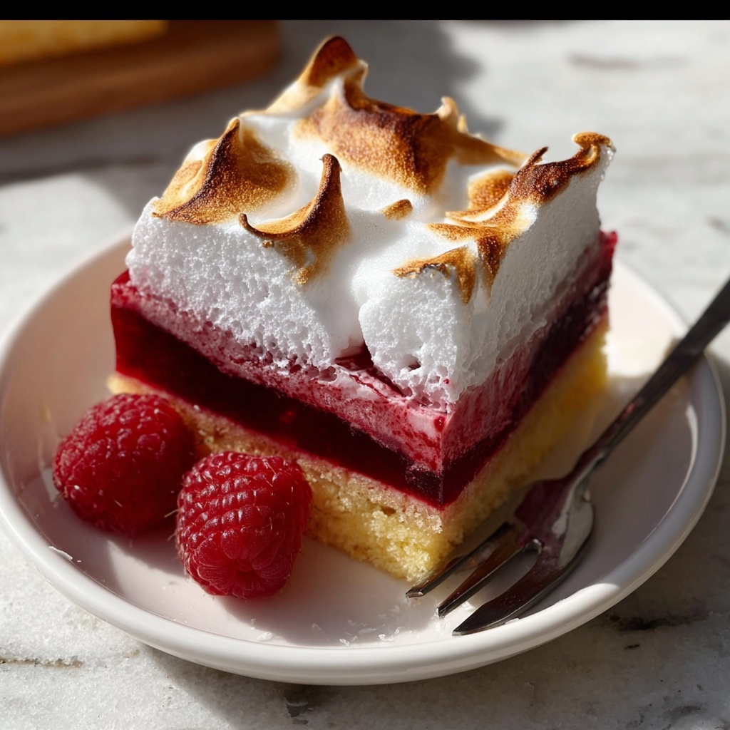Double Raspberry Meringue Bars Recipe - Recipe Image
