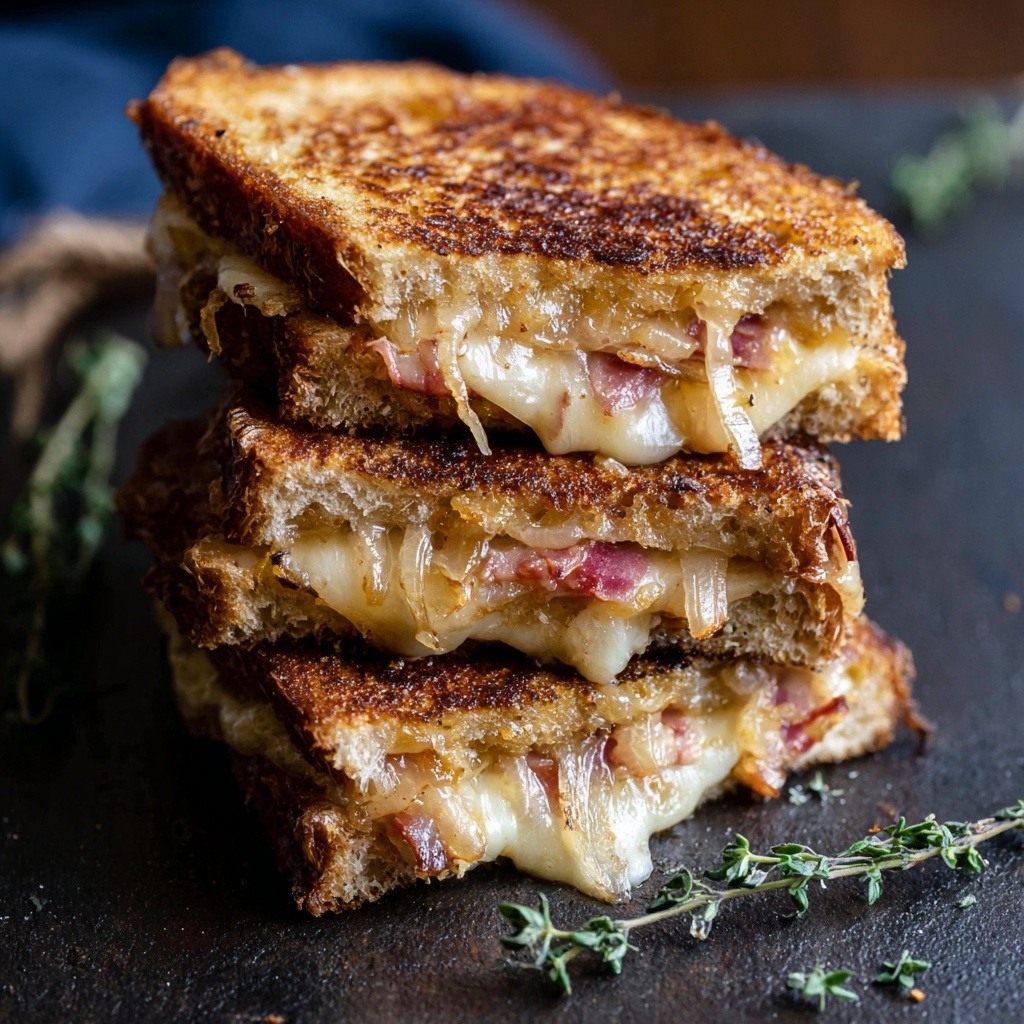 French Onion and Apple Grilled Cheese Recipe - Recipe Image