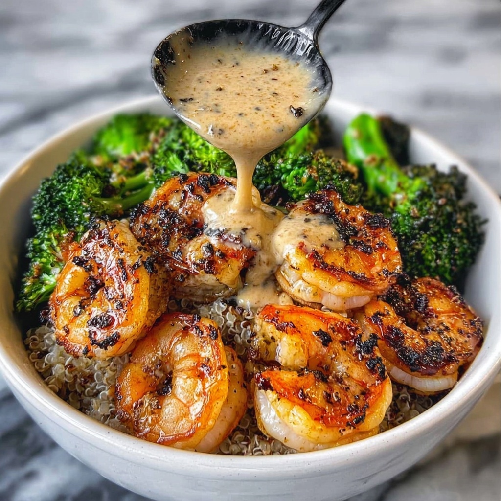 Honey Garlic Shrimp Bowls with Roasted Broccoli Recipe - Recipe Image