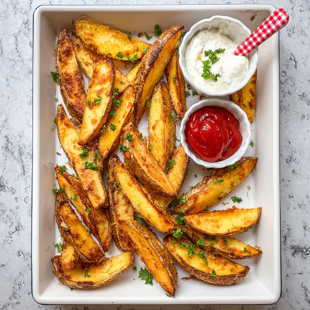Crispy Parmesan Potato Wedges Recipe - Recipe Image