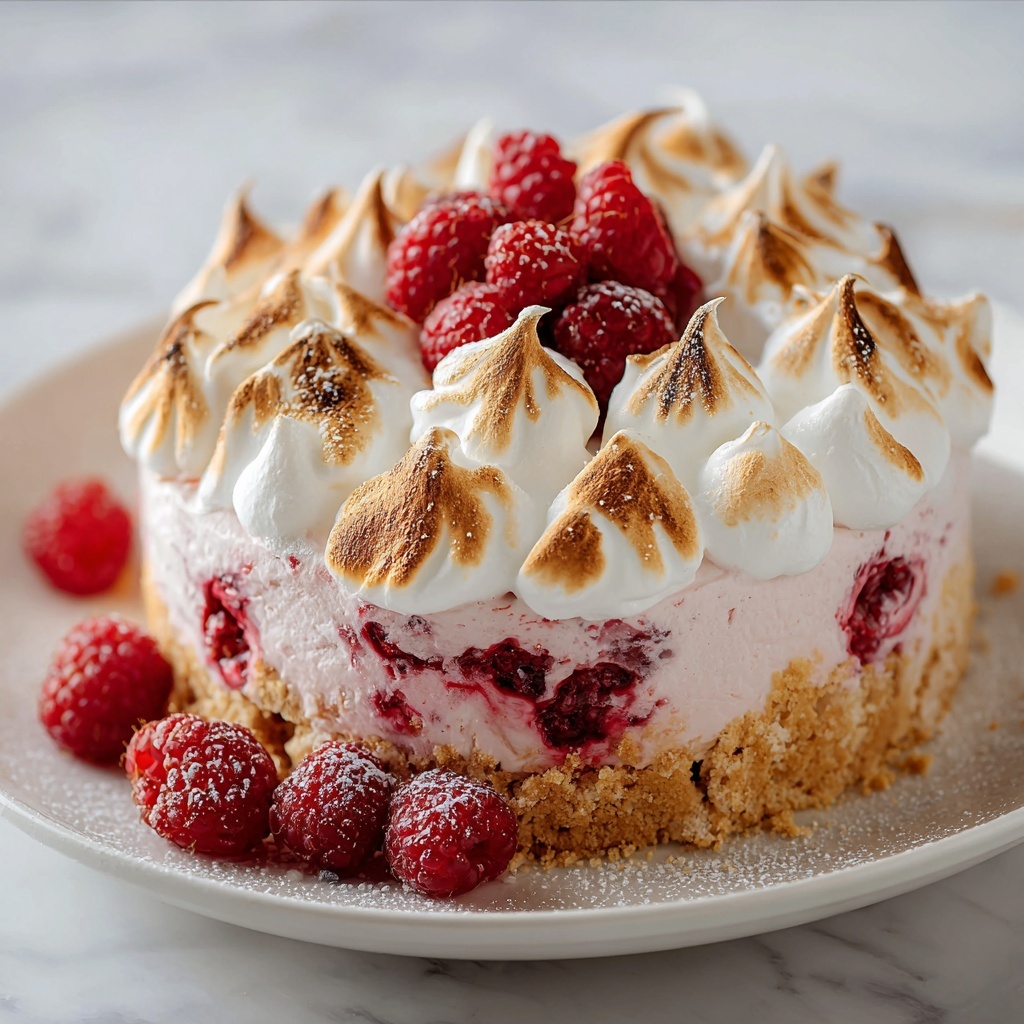 Meringue Roulade with Raspberries Recipe - Recipe Image