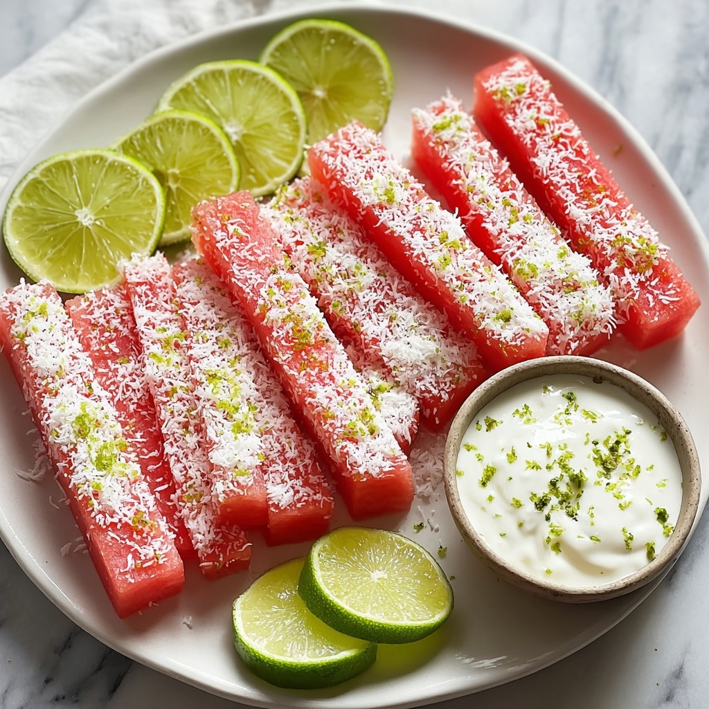 Watermelon Fries with Coconut Lime Dip Recipe - Recipe Image