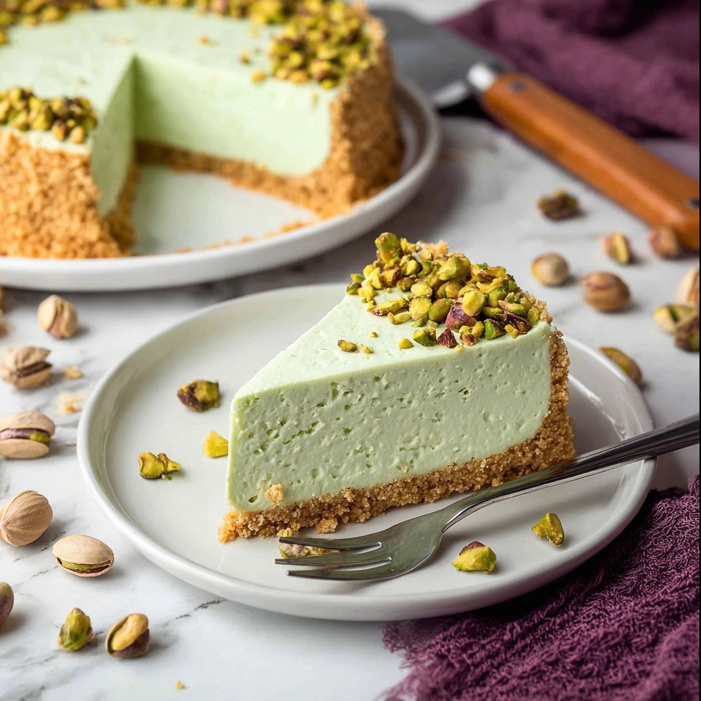 Easy Pistachio Cheesecake Recipe - Recipe Image