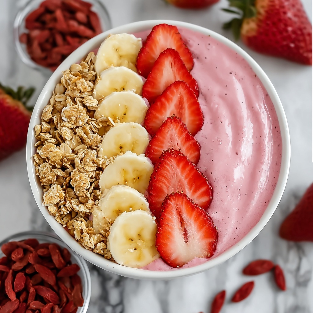Strawberry Banana Smoothie Bowl Recipe - Recipe Image