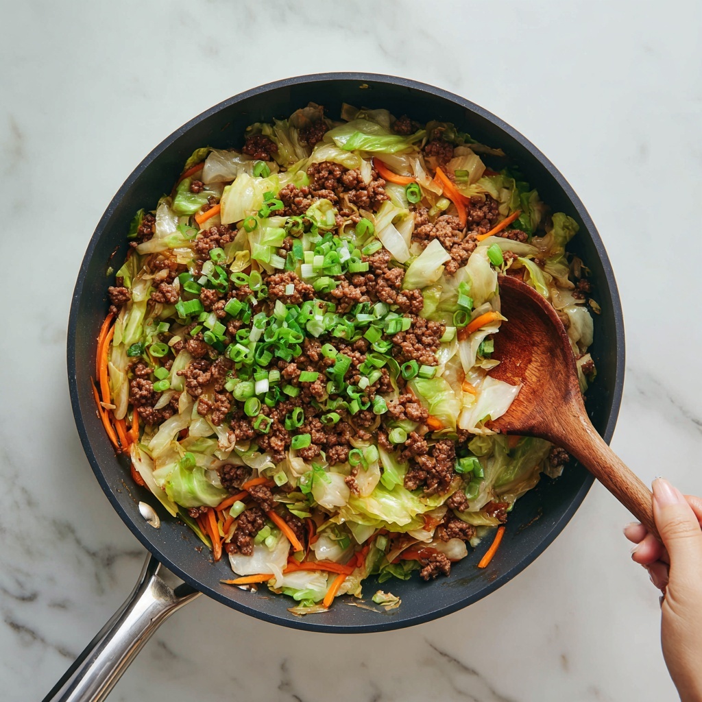Healthy Chinese Ground Beef Cabbage Stir Fry Recipe - Recipe Image