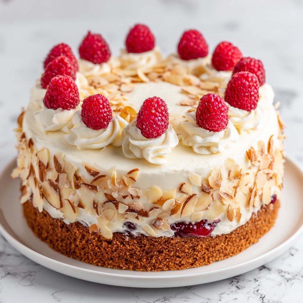 Raspberry Almond Cake with Almond Glaze Recipe - Recipe Image