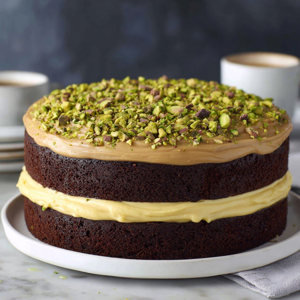 Dubai Chocolate Pistachio Cake Recipe - Recipe Image