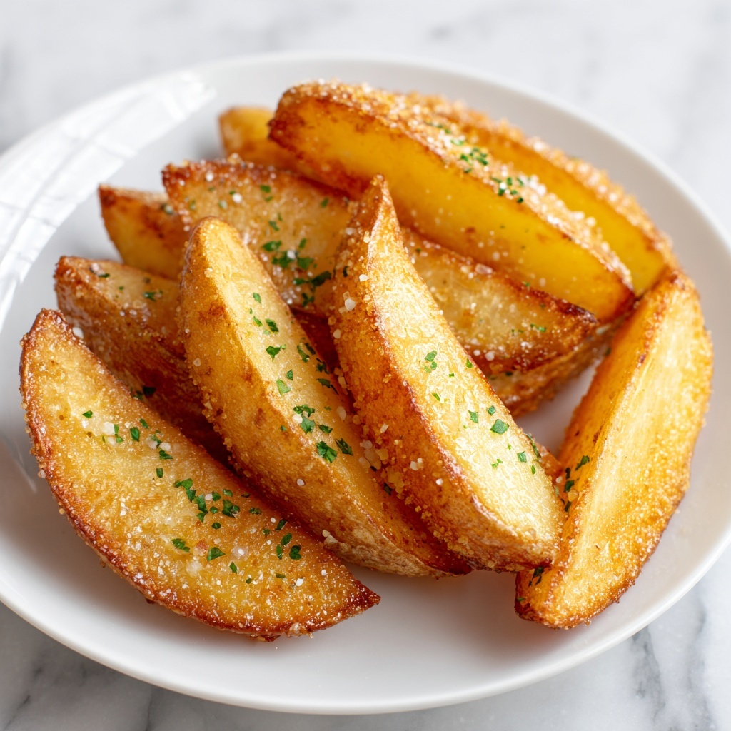 Baked Garlic Parmesan Potato Wedges Recipe - Recipe Image