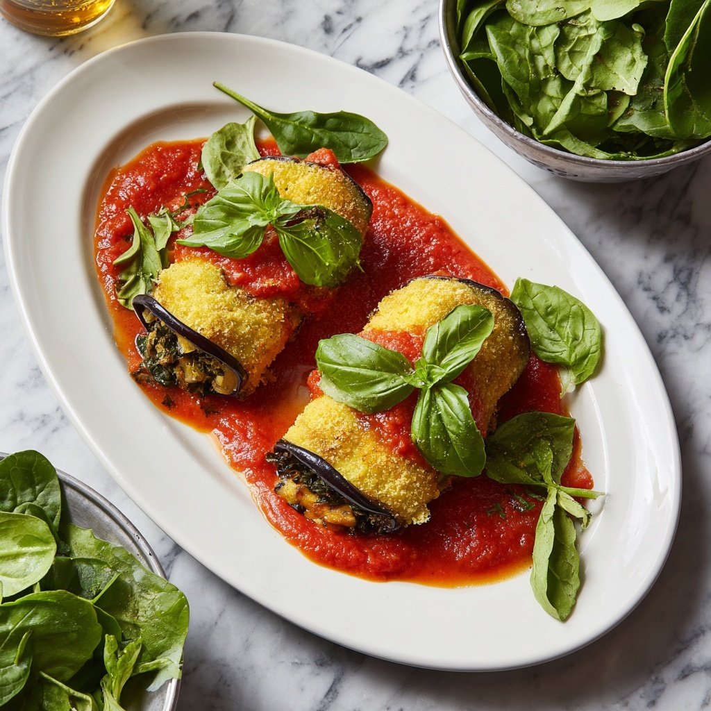 Eggplant Rollatini with Marinara Sauce Recipe - Recipe Image