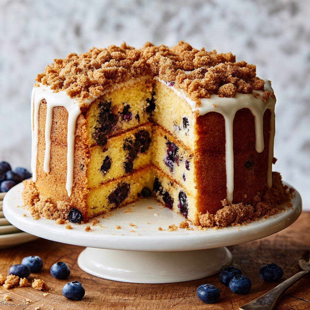 Brown Sugar Blueberry Coffee Cake Recipe - Recipe Image