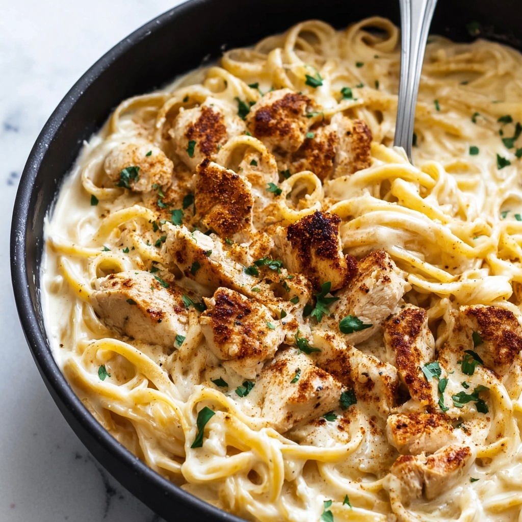 One Pot Cajun Chicken Alfredo Recipe - Recipe Image