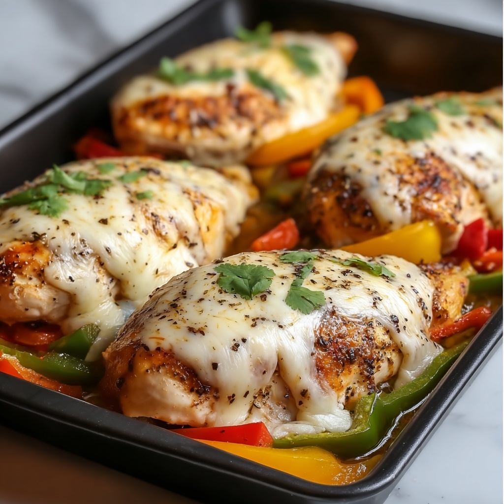 Cheesy Baked Fajita Chicken Recipe - Recipe Image