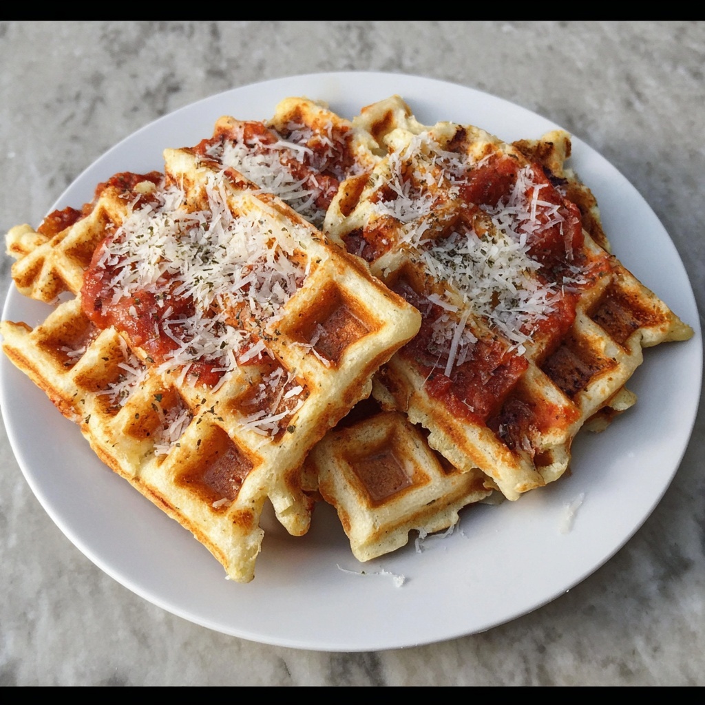Pizza Stuffed Waffle Snacks Recipe - Recipe Image