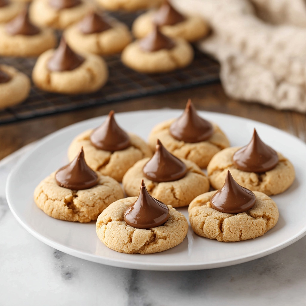 Homemade Peanut Butter Kiss Cookies Recipe - Recipe Image