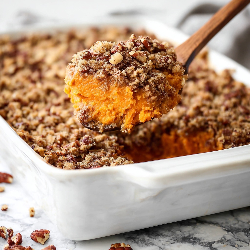 Sweet Potato Casserole with Pecan Topping Recipe - Recipe Image