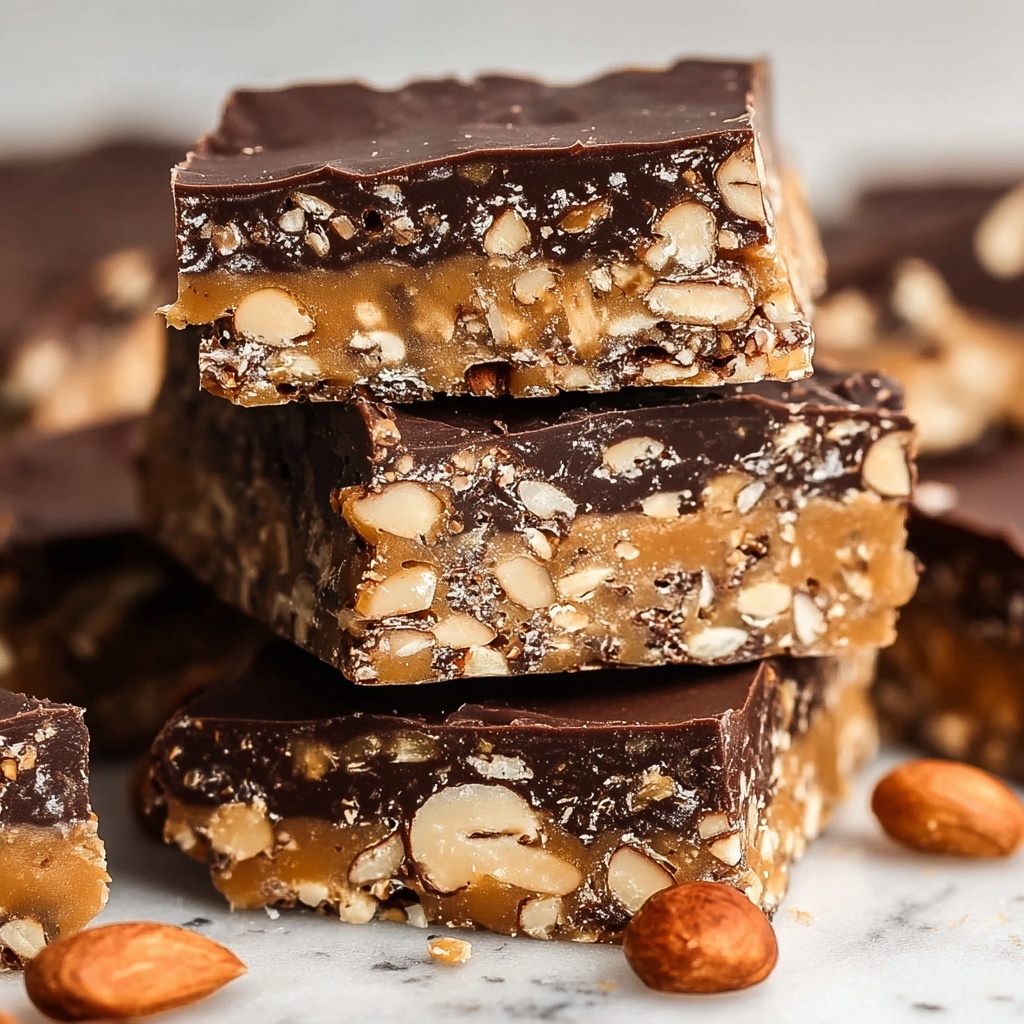 No Bake Chocolate Peanut Butter Protein Bars Recipe - Recipe Image