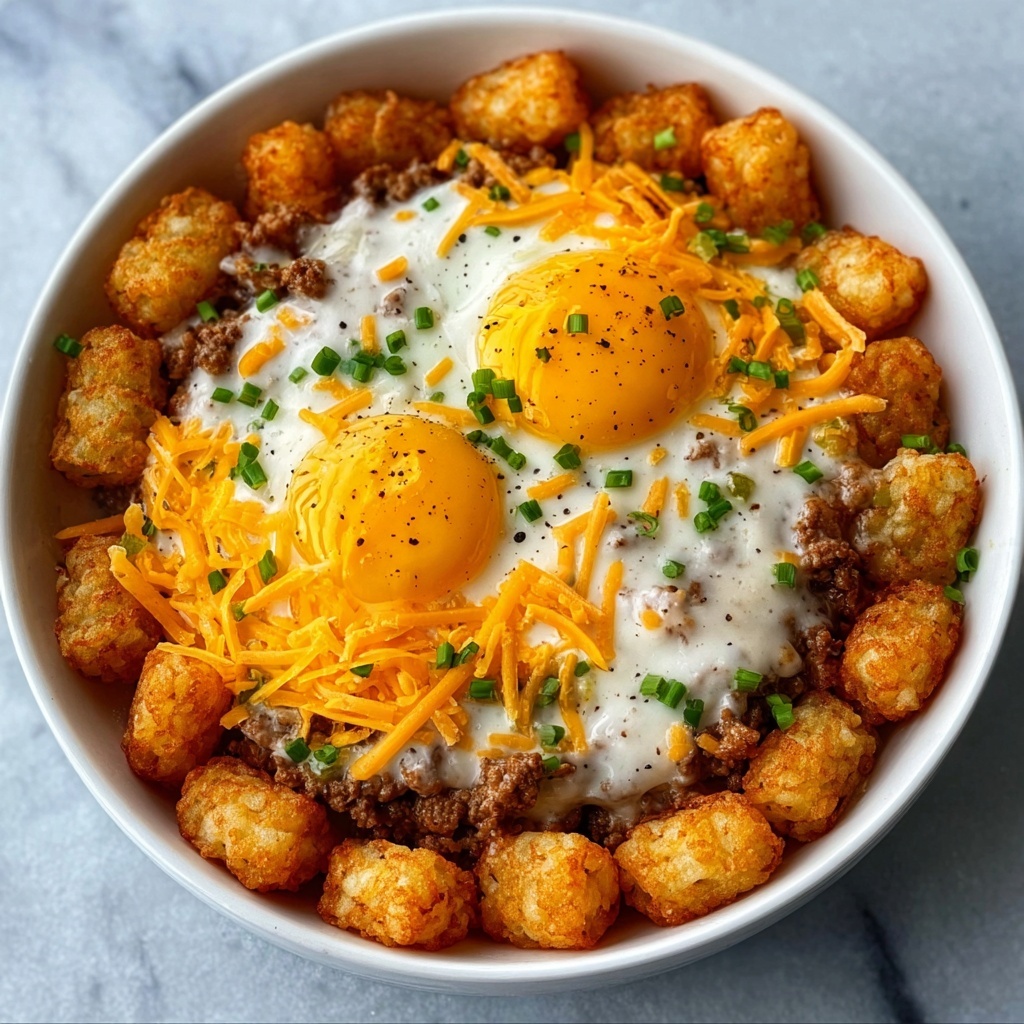 Tater Tot Breakfast Bowl with Sausage Gravy Recipe - Recipe Image