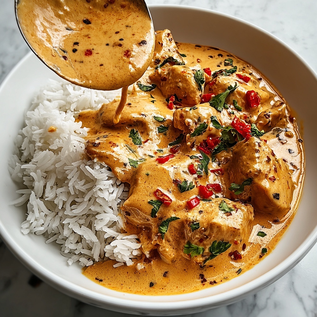 Creamy Paprika Chicken with Tender Rice in a Velvety Sauce Recipe - Recipe Image