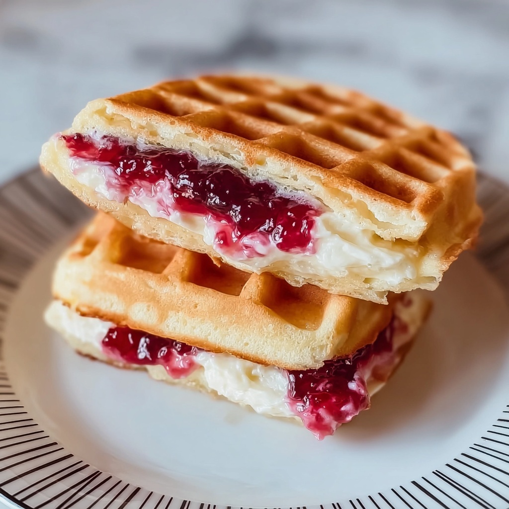 Easy Frozen Waffle Sweet Breakfast Sandwich Recipe - Recipe Image