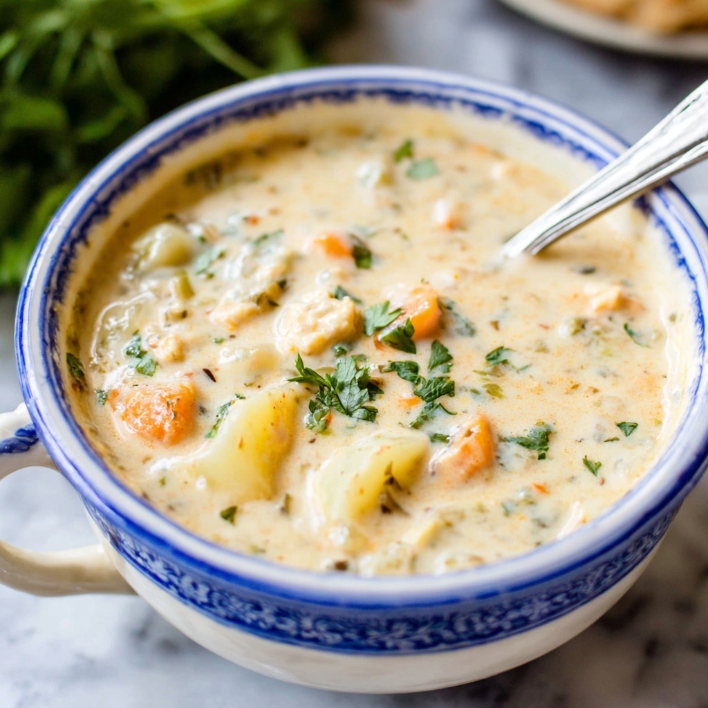 Slow Cooker Creamy Chicken and Wild Rice Soup Recipe - Recipe Image