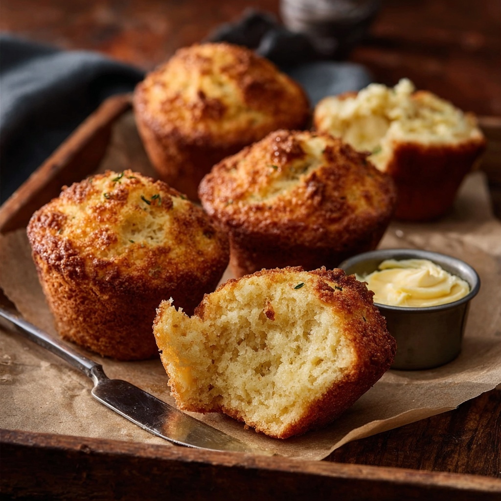 Cheese Herb Muffins with Whipped Bovril Butter Recipe - Recipe Image