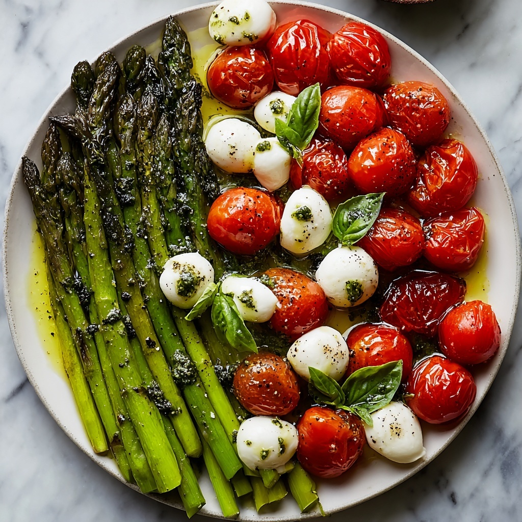 Caprese Roasted Asparagus Recipe - Recipe Image