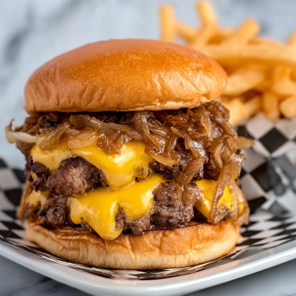 Oklahoma Onion Smash Burgers Recipe - Recipe Image