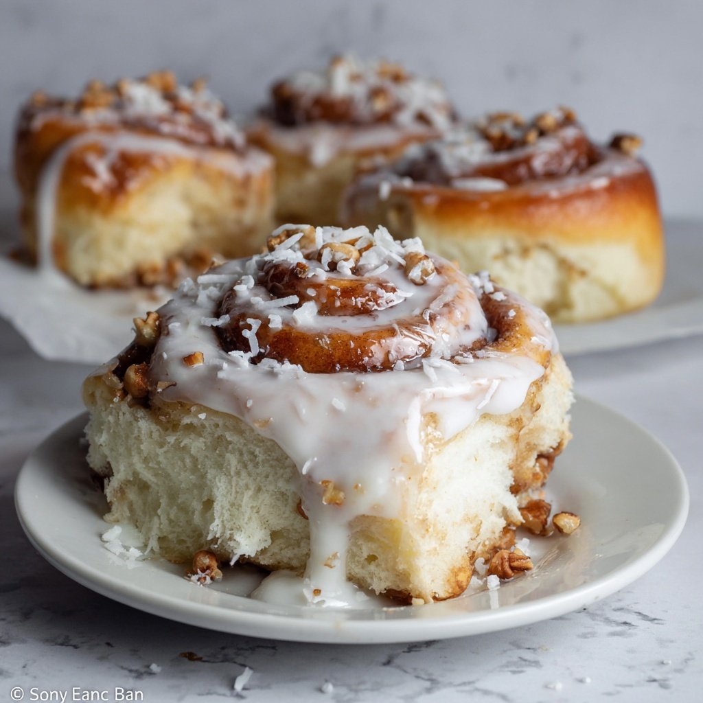 Breakfast Sweet Rolls with Coconut and Toffee Recipe - Recipe Image