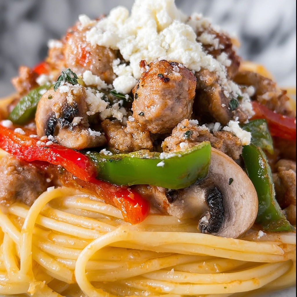 Pasta with Sausage, Peppers, and Onions Recipe - Recipe Image