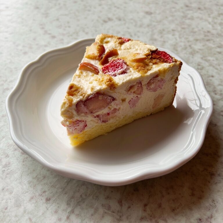 Crustless Rhubarb Custard Pie Recipe