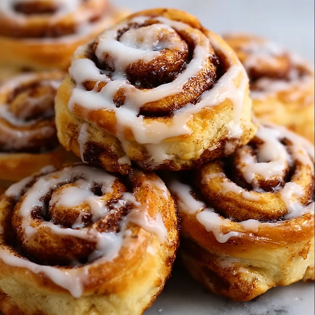 Puff Pastry Cinnamon Rolls with Maple Glaze Recipe - Recipe Image
