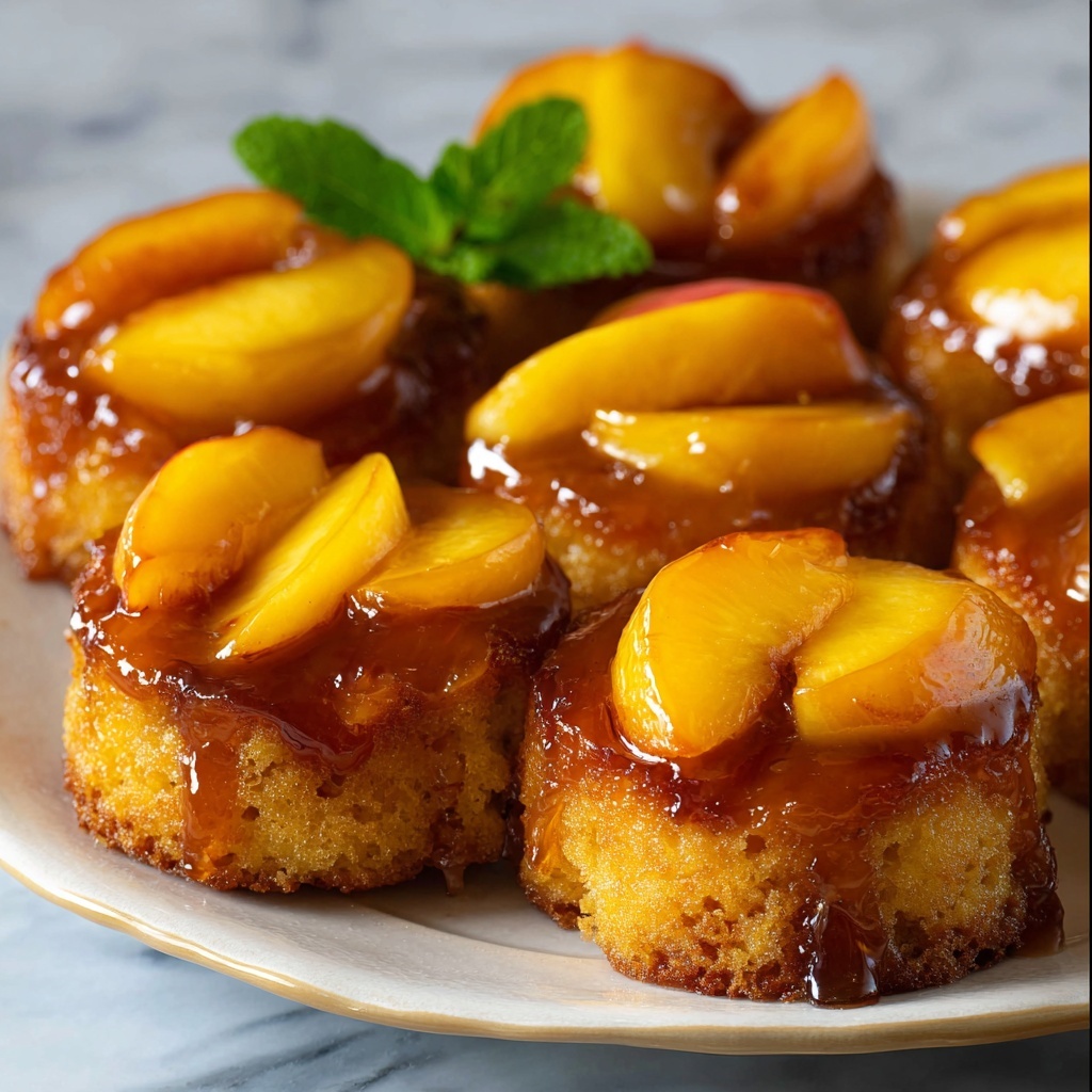 Peach Upside-Down Mini Cakes Recipe - Recipe Image