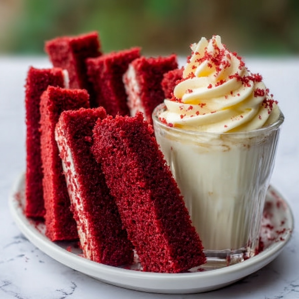 Homemade Red Velvet Brownie Dippers Recipe - Recipe Image