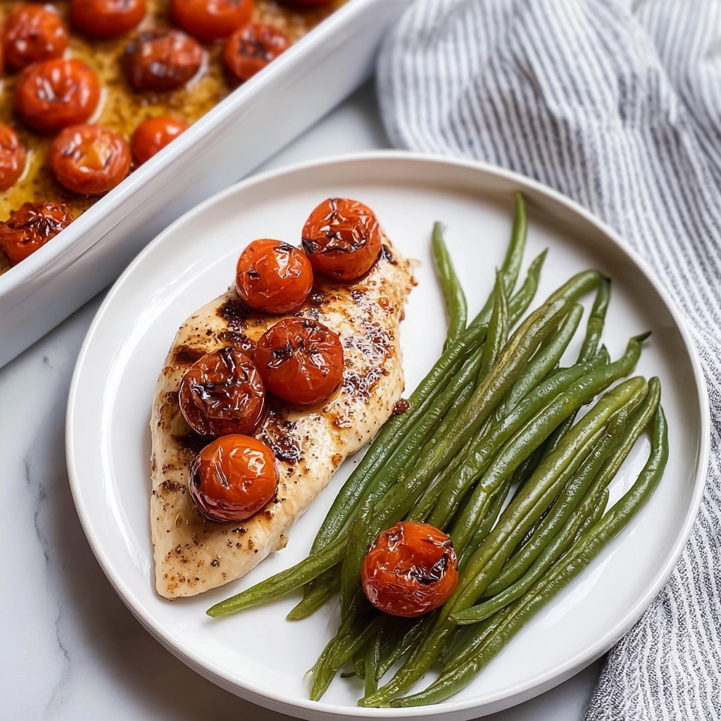 Oven Baked Balsamic Chicken with Cherry Tomatoes Recipe - Recipe Image
