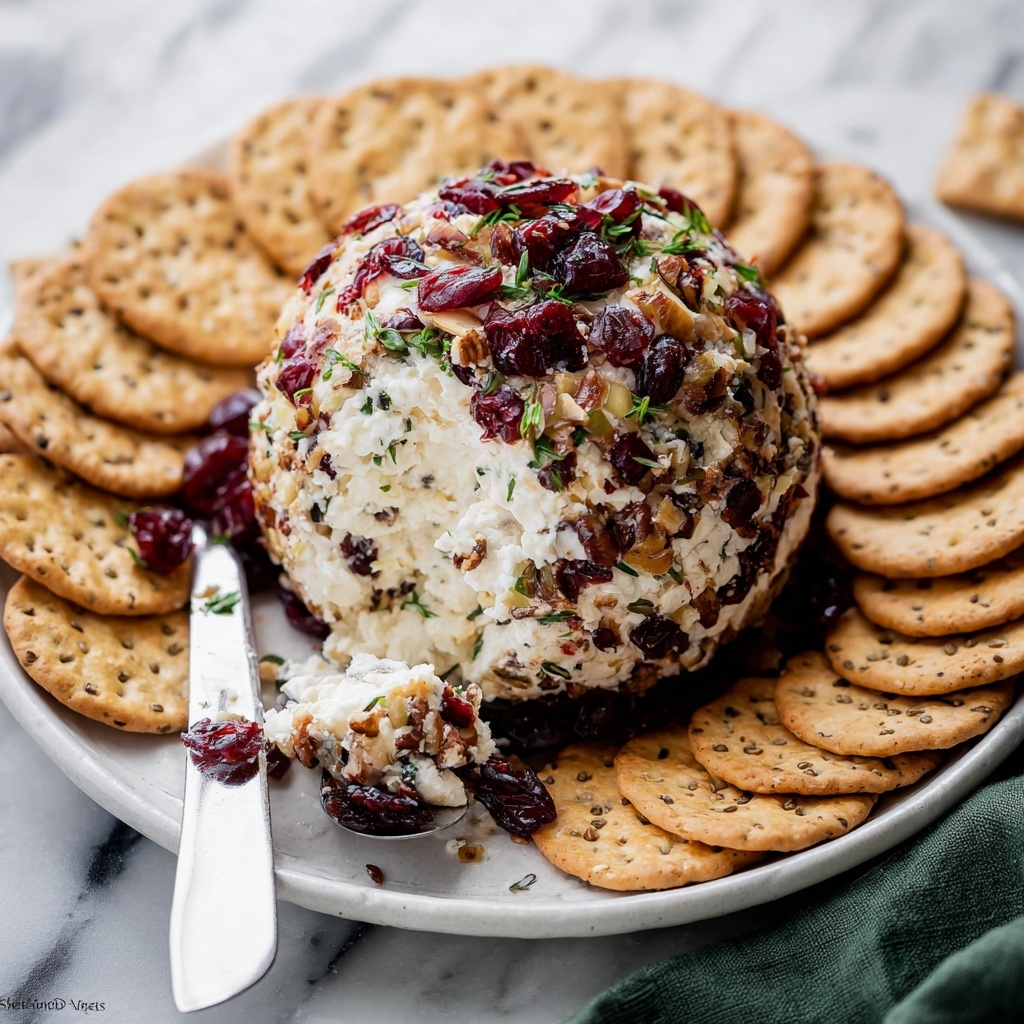 Cranberry Pecan Cheese Log Recipe - Recipe Image
