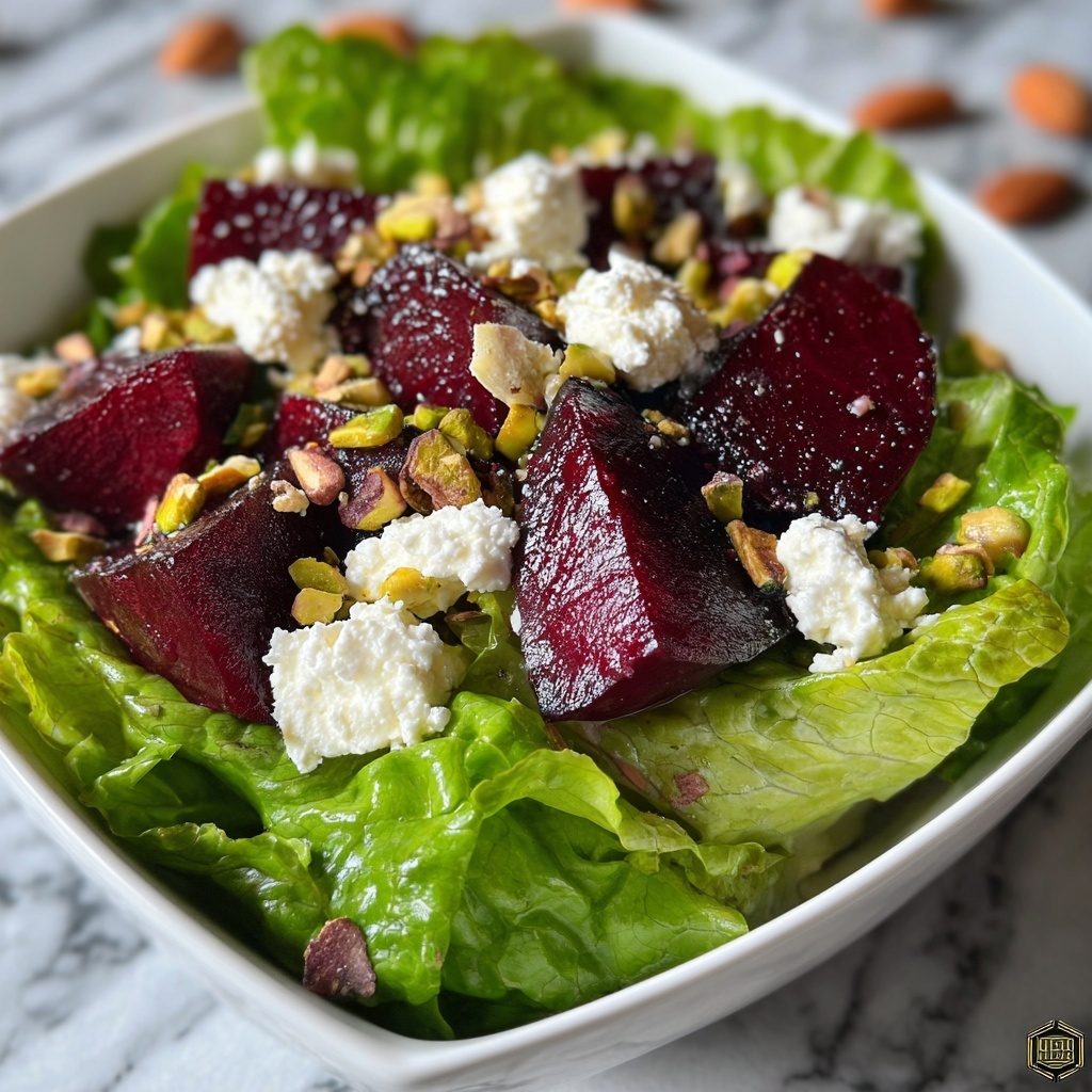 Roasted Beet Salad with Goat Cheese and Pistachios Recipe - Recipe Image