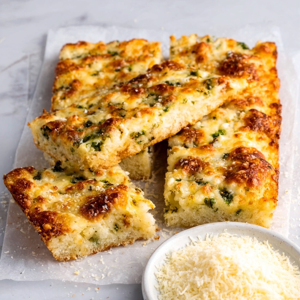 Cheesy Pesto Garlic Bread Recipe - Recipe Image