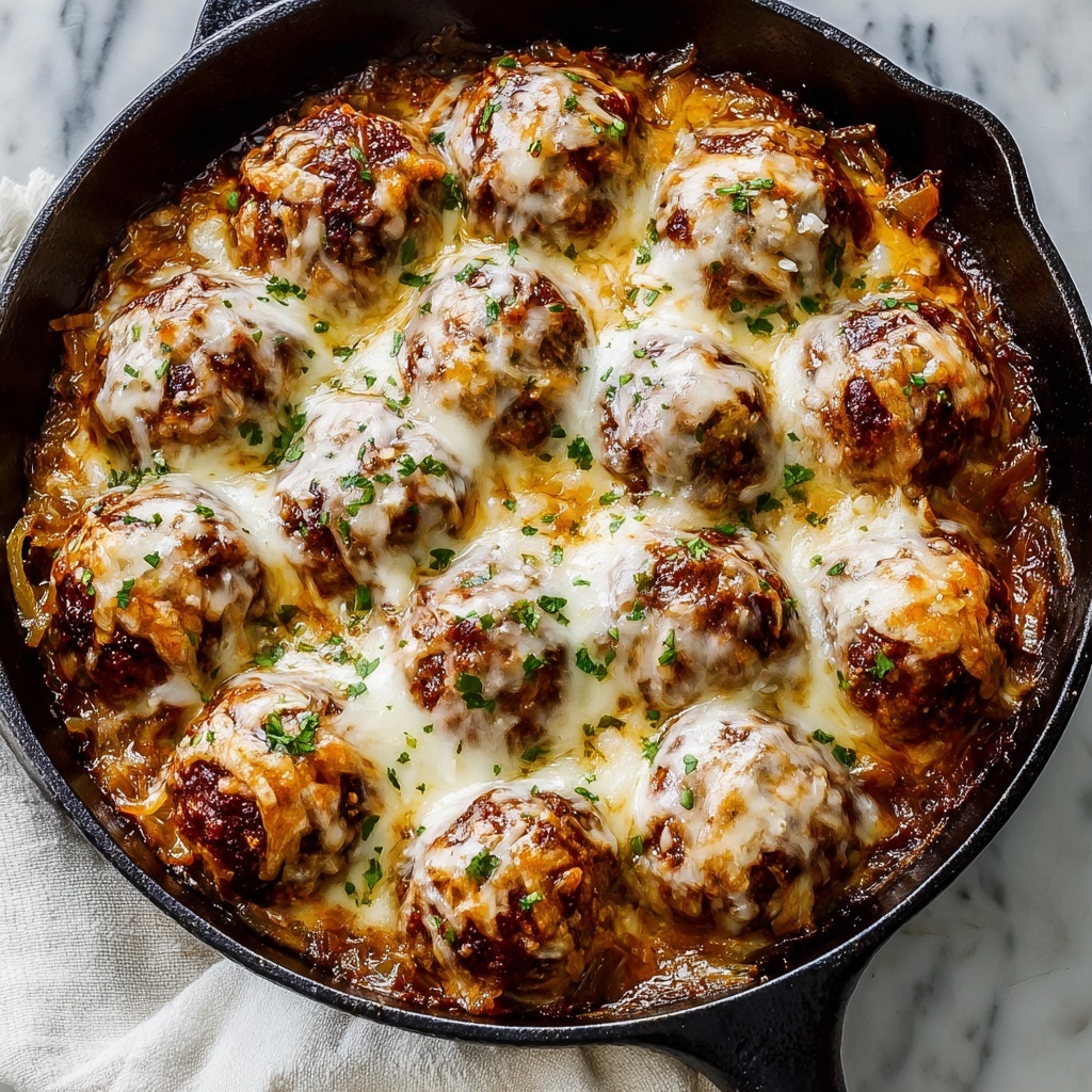 French Onion Chicken Meatballs Recipe - Recipe Image