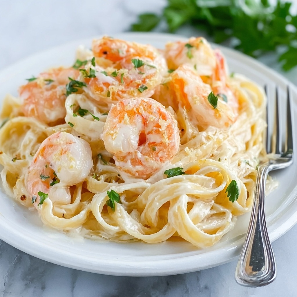 Shrimp Fettuccine Alfredo Recipe - Recipe Image