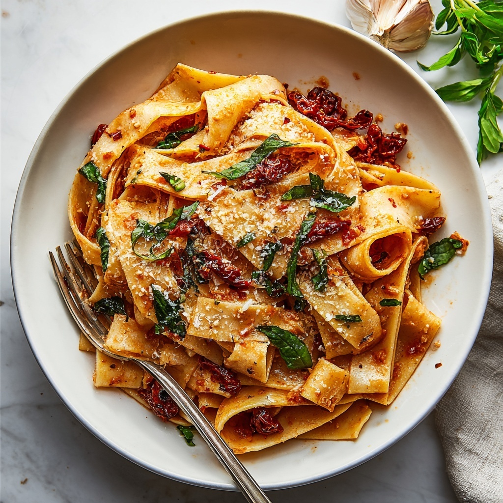 Vegan Creamy Sun-Dried Tomato Pasta Recipe - Recipe Image