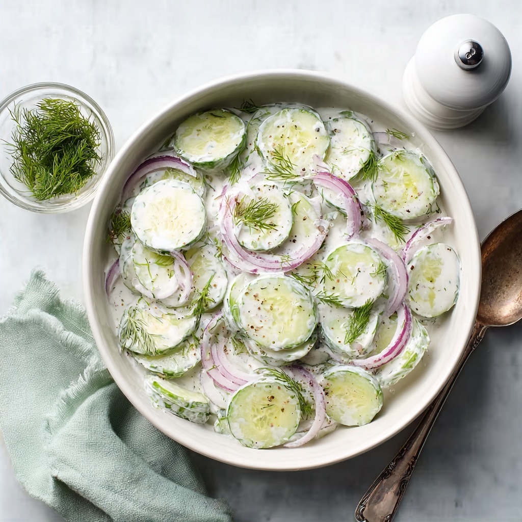 Creamy Cucumber Cheddar Salad Recipe - Recipe Image