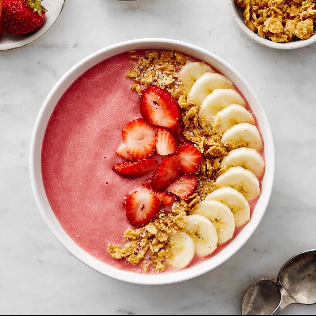 Strawberry Banana Smoothie Bowl Recipe - Recipe Image