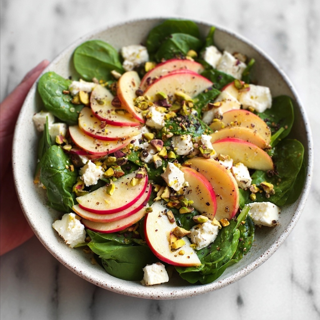Apple Spinach Salad with Honey Mustard Lemon Dressing Recipe - Recipe Image
