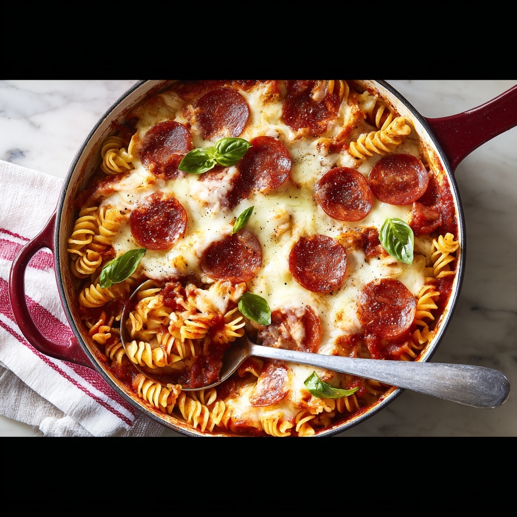 Cheesy Beef and Pepperoni Pasta Bake Recipe - Recipe Image
