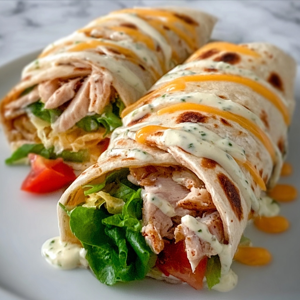 Creamy Chicken Tortilla Wraps Recipe - Recipe Image